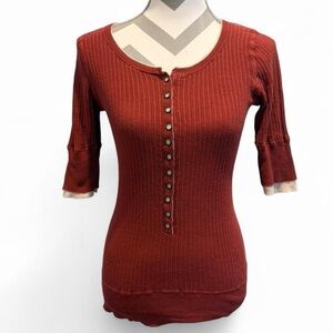 Maurices Red Layered-Look Top